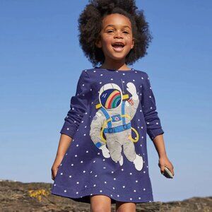 NWOT Mini Boden Big Applique Jersey Dress